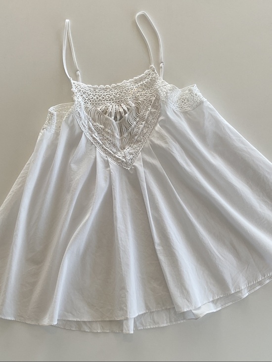 Victoria's Secret Other - Victoria's Secret White Crochet Yoke Y2K Babydoll Chemise | medium